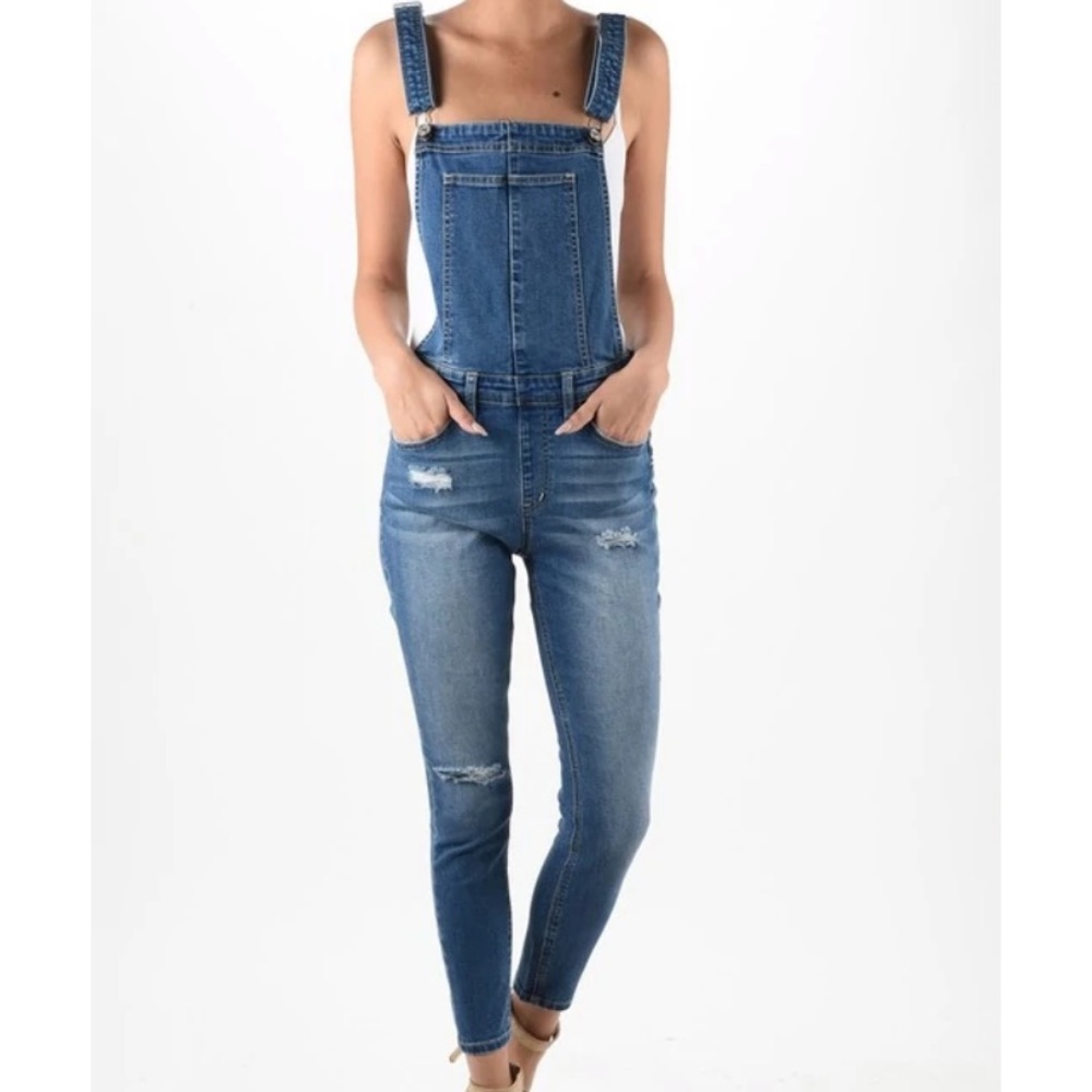 ❌SOLD❌
Won't Let You Go Denim Overalls - Picture 1 of 14